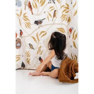 NEW CLEMENTINE KIDS kid's large for the birds throw blanket in multi